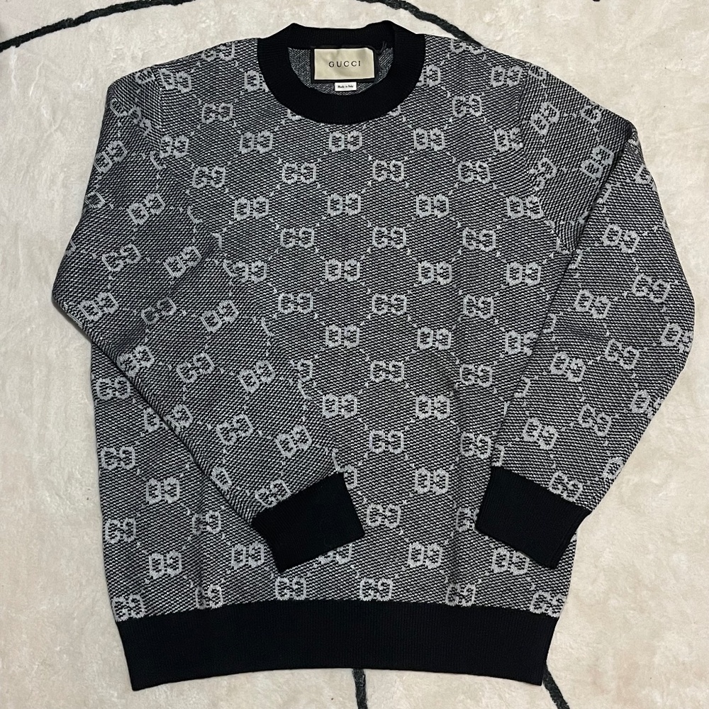 Gucci GG Damier-jacquard jumper SZ L